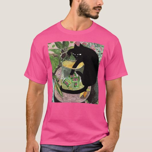 Dronken kat Dunk retro T-shirt (Voorkant)