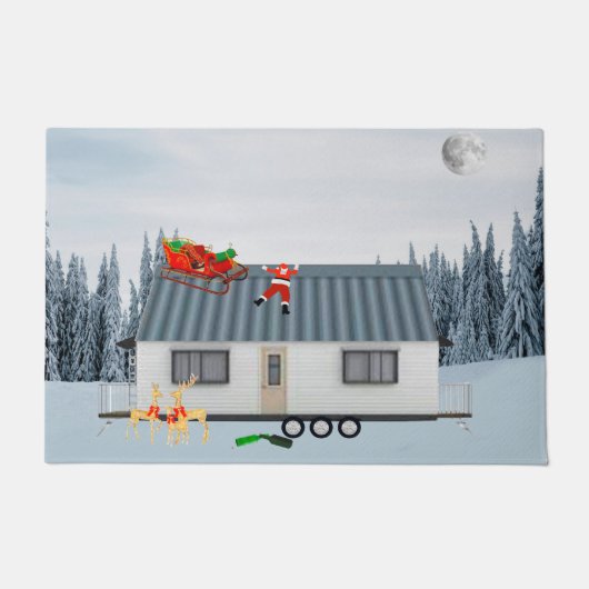 Dronken Kerstman Deurmat (Voorkant)