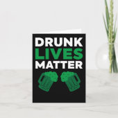 Dronken Levens Grappige St. Patrick's Day Sticker  Kaart (Voorkant)