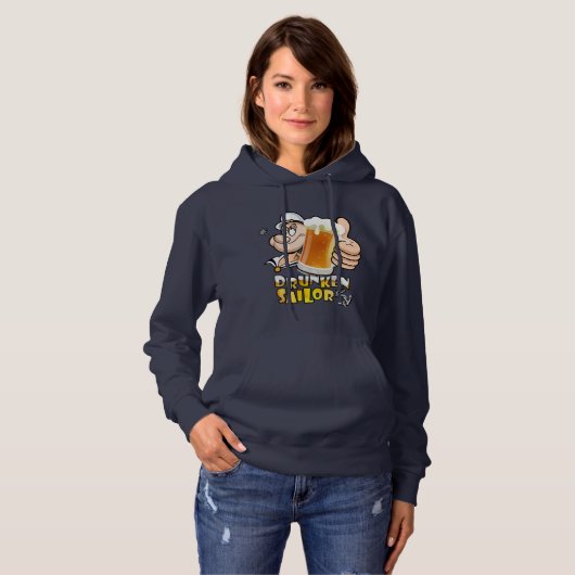 dronken matroos | Hoodie voor dames (Voorkant volledig)