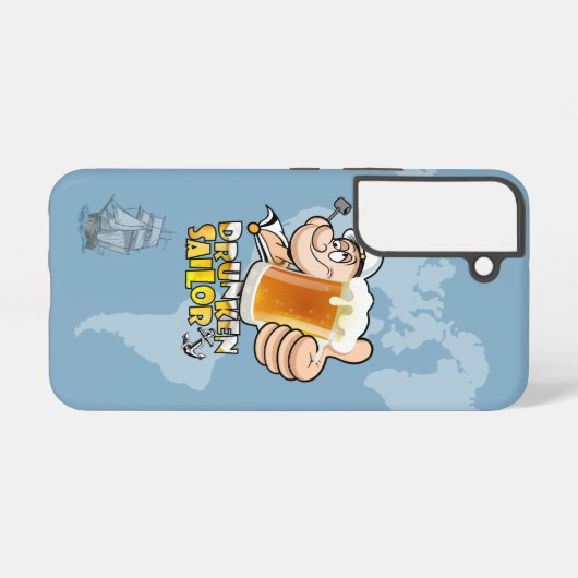 dronken matroos | samsung galaxy hoesje (Achterkant horizontaal)