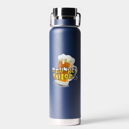 dronken matroos | thermisch geïsoleerd koper waterfles (Achterkant)