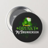 Dronken McDrankerd St. Patrick's Dag Ronde Button 7,6 Cm (Voorkant /achterkant)