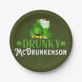 Dronken McDrankerson St. Patrick's Dag Papieren Bordje