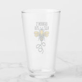 "Dronken" met Bee Aanpasbare Bierglas Glas (Achterkant)