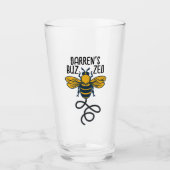 "Dronken" met Bee Aanpasbare Bierglas Glas (Voorkant)