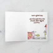 Dronken nijlpaarden Verjaardag Kaart (Binnen)