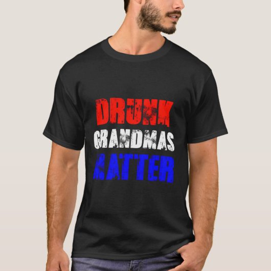 Dronken oma's doen ertoe 4 juli dames cadeau t-shirt (Voorkant)