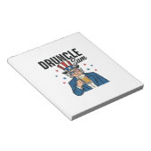 Dronken oom Sam Grappig Patriottisch Bier Vectoron Notitieblok (Schuin)