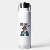 Dronken oom Sam Grappig Patriottisch Bier Vectoron Waterfles (Voorkant)