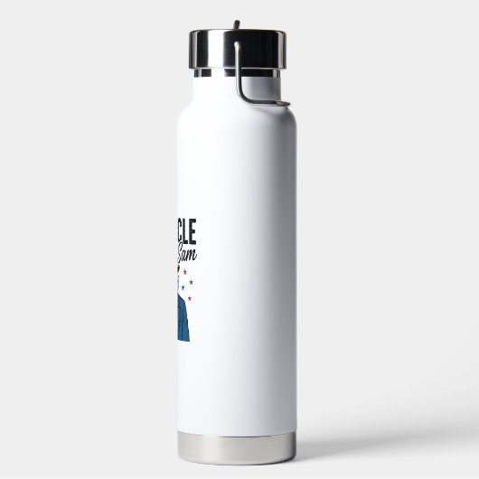 Dronken oom Sam Grappig Patriottisch Bier Vectoron Waterfles (Links)