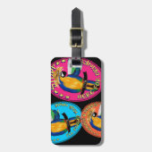 Dronken papegaaien bagagelabel (Voorkant verticaal)