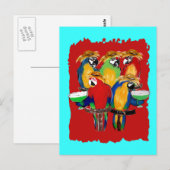 Dronken Papegaaien Briefkaart (Voorkant / Achterkant)