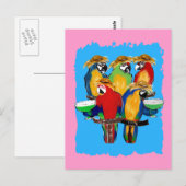 Dronken Papegaaien Briefkaart (Voorkant / Achterkant)