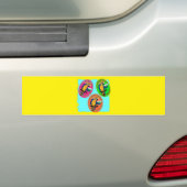 Dronken papegaaien bumpersticker (Op auto)