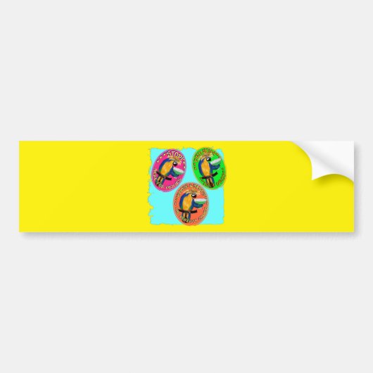 Dronken papegaaien bumpersticker (Voorkant)