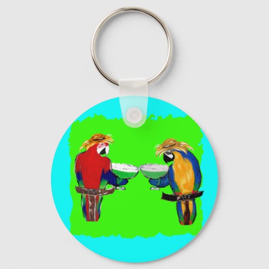 Dronken Papegaaien Sleutelhanger (Voorkant)
