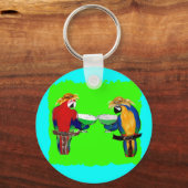 Dronken Papegaaien Sleutelhanger (Voorkant)