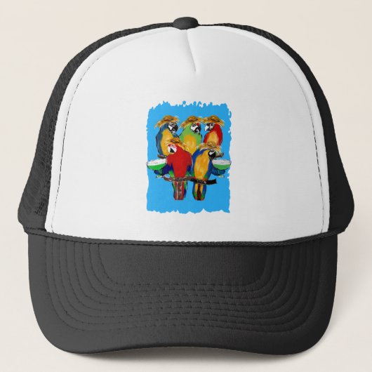 Dronken Papegaaien Trucker Pet (Voorkant)