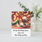 Dronken rendieren kerst Niet Drinken en rijden Briefkaart (Staand voorkant)