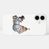 Dronken sneeuwman met een fles whisky. Case-Mate iPhone case (Achterkant (horizontaal))