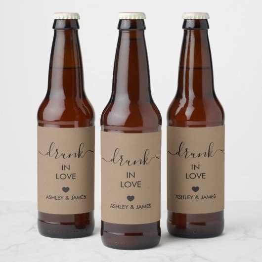 Dronken van de Liefde, Trouwdrank, Alcohol,  Bier Etiket (Flessen)