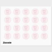 Dronken van Liefde Champagnetoren Roze Bachelorett Ronde Sticker (Vel)