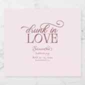 Dronken van Liefde Champagnetoren Roze Vrijgezelle Sparkling Wijnetiket (Enkel label)