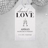 Dronken van Liefde Glitter Bachelorette Cadeaulabel