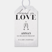 Dronken van Liefde Glitter Meisje-uitgaansgroep Cadeaulabel (Voorkant)