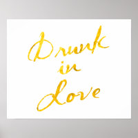 Dronken van liefde poster - wit