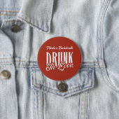 Dronken van Liefde Rood Aangepaste Naam Meidenavon Ronde Button 7,6 Cm (In situ)