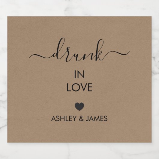 Dronken van Liefde, Trouw Liquor, Alcohol,  Bier Etiket (Enkel label)