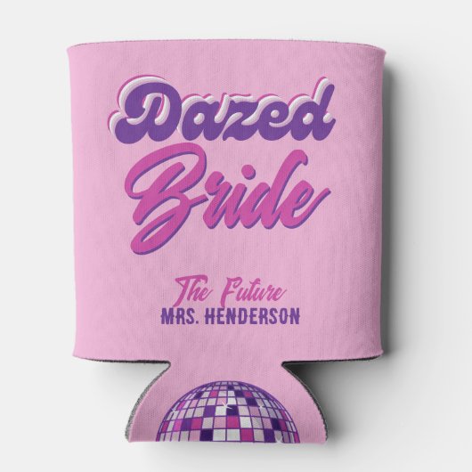 Dronken & Verliefd Retro Disco Bachelorette Feestj Blikjeskoeler (Achterkant)