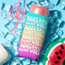 Dronken Verward Retro Lettering Regenboog Kleurver