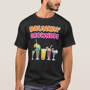 Dronken Volwassenen Cocktails Drinken vrijgezellen T-shirt