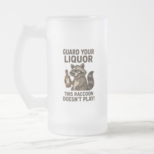 Dronken Wasbeer Matglas Bierpul (Links)