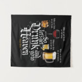 Dronken Worden En Naar De Hemel Gaan  (Ierse Toast Wandkleed (Voorkant (horizontaal))