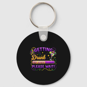 Dronken Worden Even Geduld Carnaval Mardi Gras Dri Sleutelhanger