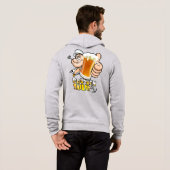 Dronken Zeiler | Heren Full-zip Hoodie (Achterkant volledig)