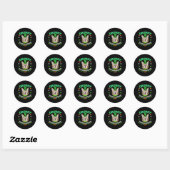 Dronky McDrunkerson St Patrick's Day Cat Ronde Sticker (Vel)