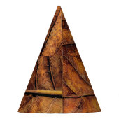 Droog blad: natuurlijke textuur achtergrond. feesthoedjes (Achterkant)