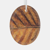 Droog blad: natuurlijke textuur achtergrond. glas ornament (Voorkant Rechts)