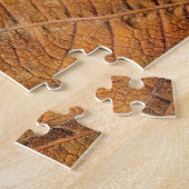 Droog blad: natuurlijke textuur achtergrond. legpuzzel (Zijkant)