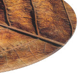 Droog blad: natuurlijke textuur achtergrond. snijplank (Hoek)