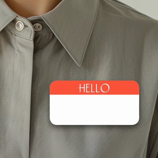 Droog Erase Herbruikbare  Hallo Naamplaatje