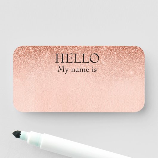 Droog Erase Herbruikbare  Roos Hallo Gold Naamplaatje (In situ)