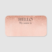 Droog Erase Herbruikbare  Roos Hallo Gold Naamplaatje (Voorkant)