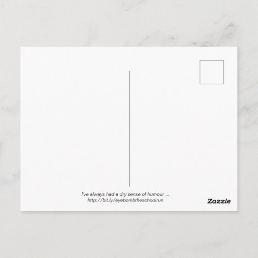 Droog gevoel van humor-oogbomkaart briefkaart (Achterkant)