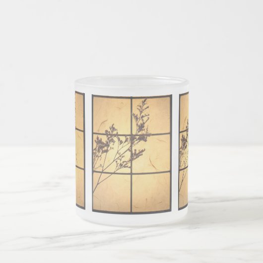 Droog gewicht op rijstpapier matglas koffiemok (Center)